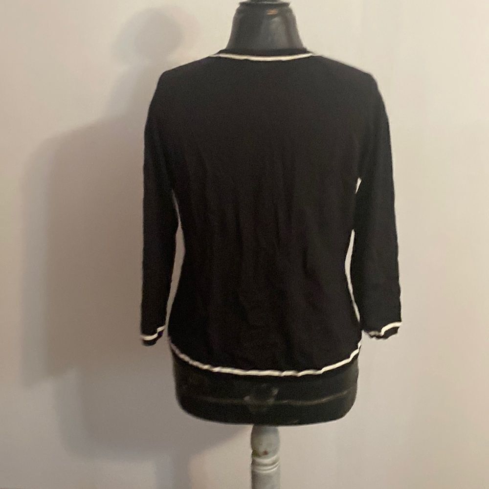 Pendleton button down sweater, black/white - image 2